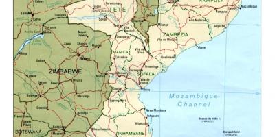 Карта Мозамбика дорог