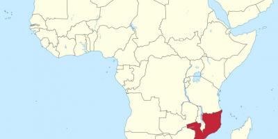 Карта Мозамбик Африка
