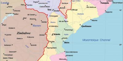 Политическая карта мозамбика