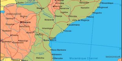 Карта побережья Мозамбика 